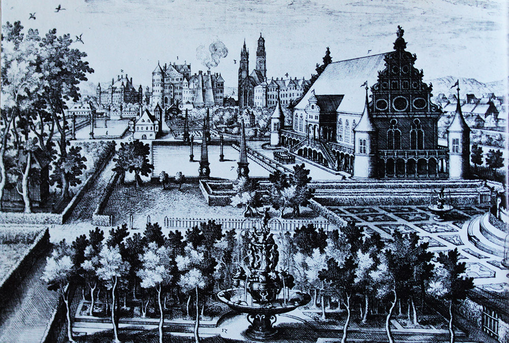 Schloss garten Stuttgart 1700